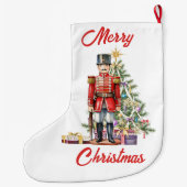 おもちゃ兵士クリスマスツリー ラージクリスマスストッキング (裏面)