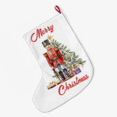 おもちゃ兵士クリスマスツリー ラージクリスマスストッキング (裏面 (吊り時))