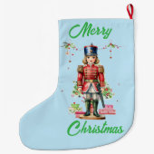 おもちゃ兵士クリスマスツリー ラージクリスマスストッキング (裏面)