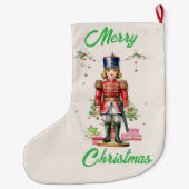 おもちゃ兵士クリスマスツリー ラージクリスマスストッキング (裏面)