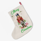 おもちゃ兵士クリスマスツリー ラージクリスマスストッキング (裏面 (吊り時))