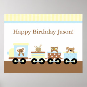 おもちゃ列車こどもウォールアート ポスター