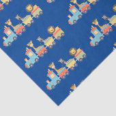 おもちゃ列車でかわいい動物ライオン・キリン・ゼブラ 薄葉紙 (詳細)