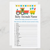 おもちゃ列車ベビーアニマル名ゲーム (正面/裏面)