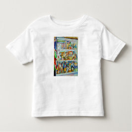 おもちゃ及びバニーの棚が付いている子供のTシャツ トドラーTシャツ