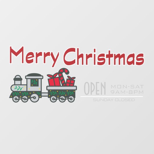 おもちゃ屋さんのロゴ クリスマスカスタム ウィンドウサイン (シート)