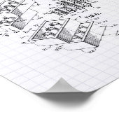 おもちゃ建物ブリック1961パテントアート – 並んだピーパー ポスター (角)