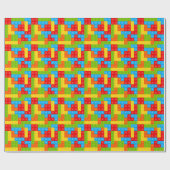 おもちゃ建物ブロック ラッピングペーパー (フラット)