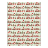 おもちゃ柄の可愛いヴィンテージクリスマストレイン テーブルクロス (正面)