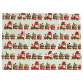 おもちゃ柄の可愛いヴィンテージクリスマストレイン ラージペーパーバッグ (裏面)