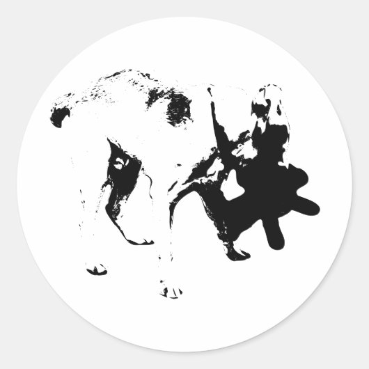 おもちゃ泥棒ラボ – おもしろいの動作 ラウンドシール (正面)