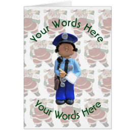 おもちゃ白人女性の警察官のクリスマスカスタムクリスマス