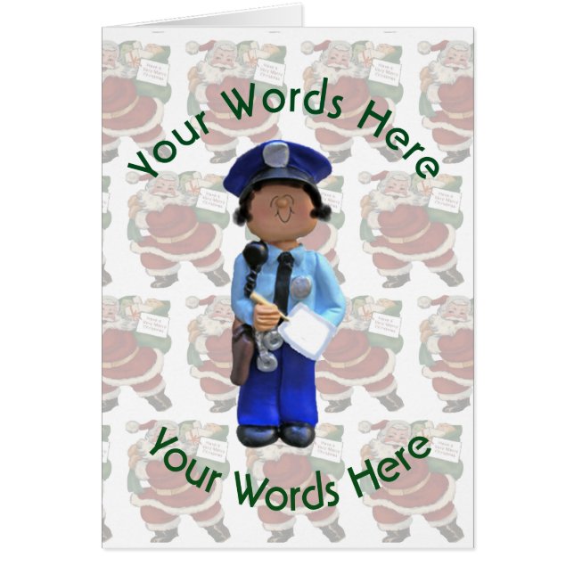 おもちゃ白人女性の警察官のクリスマスカスタムクリスマス (正面)