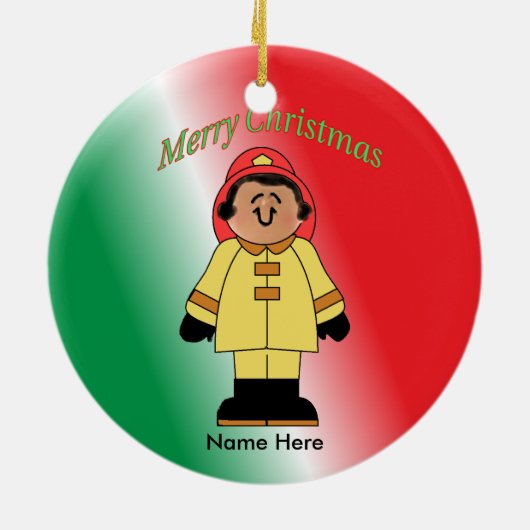 おもちゃ白人女性カスタム セラミックオーナメント (裏面)
