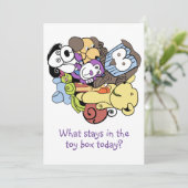 おもちゃ箱のおもちゃの招待状 招待状 (スタンド正面)