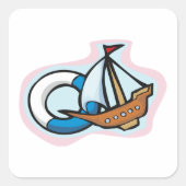 おもちゃ船 スクエアシール (正面)