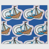 おもちゃ船 ラッピングペーパー (フラット)