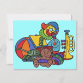 おもちゃ誕生日パーティーの招待ジャックインザボックス 招待状 (正面)