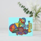 おもちゃ誕生日パーティーの招待ジャックインザボックス 招待状 (スタンド正面)