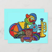 おもちゃ誕生日パーティーの招待ジャックインザボックス 招待状 (正面/裏面)