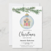 おもちゃ赤ちゃんシャワー付き冬枝 招待状 (正面)