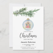 おもちゃ赤ちゃんシャワー付き冬枝 招待状 (正面)