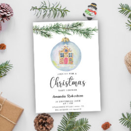 おもちゃ赤ちゃんシャワー付き冬枝 招待状