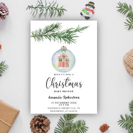 おもちゃ赤ちゃんシャワー付き冬枝 招待状