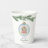 おもちゃ赤ちゃんシャワー付き冬枝 紙コップ (裏面)