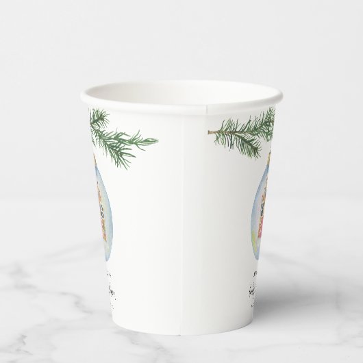 おもちゃ赤ちゃんシャワー付き冬枝 紙コップ (右)