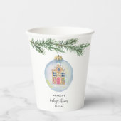 おもちゃ赤ちゃんシャワー付き冬枝 紙コップ (正面)