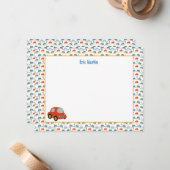 おもちゃ車ダービー-パーソナライズな文房具 ノートカード (正面/裏面インサイチュ)