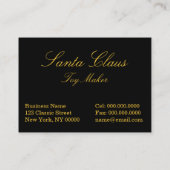 おもちゃ3とのヴィンテージサンタクロース 名刺 (裏面)