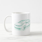 おもちゃPrius gen2 2004年+ コーヒーマグカップ (左)