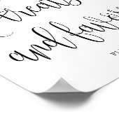 おもてなしギフト 水彩フラワーブームのウェルカムサイン ポスター (角)