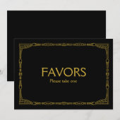 「おもてなし」ゴールド アールデコスタイル ウェディングサイン 招待状 (正面/裏面)