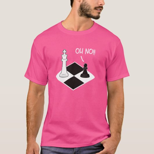 おやおやキングポーン！チェスの駒 楽しいチェスプレーヤー用 Tシャツ (正面)