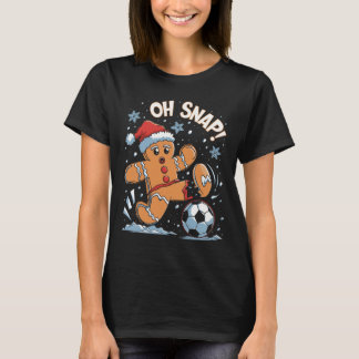 おやおやジンジャーブレッドマン クリスマス サッカー 1 Tシャツ
