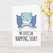 おやおや、おやじが寝ている猫と一緒に寝ている カード (黄色い花)