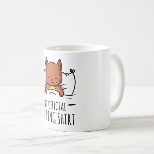 おやおや、おやじが寝ている猫と一緒に寝ている コーヒーマグカップ (正面右)