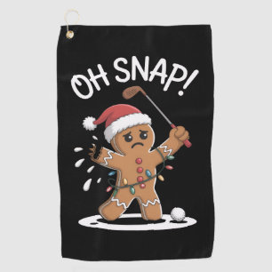 おやおや!ジンジャーブレッドマンゴルファー ゴルフ クリスマス ゴルフタオル
