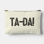 おやおや！ニュートラルエッセンシャルブラックタイポグラフィ ガーリー アクセサリーポーチ (正面)