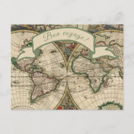 おやおや！ヴィンテージ世界地図 ポストカード