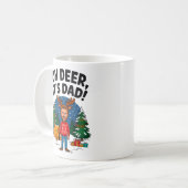 おやじのクリスマス 鹿 ジョーク アート コーヒーマグ コーヒーマグカップ (正面左)