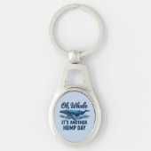 「おやじのユーモア」クジラのダジャレ "Oh Whale" ハンプデイデザイン キーホルダー (正面)