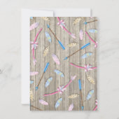 おやじの弓または矢の性別発表ベビーシャワー 招待状 (裏面)