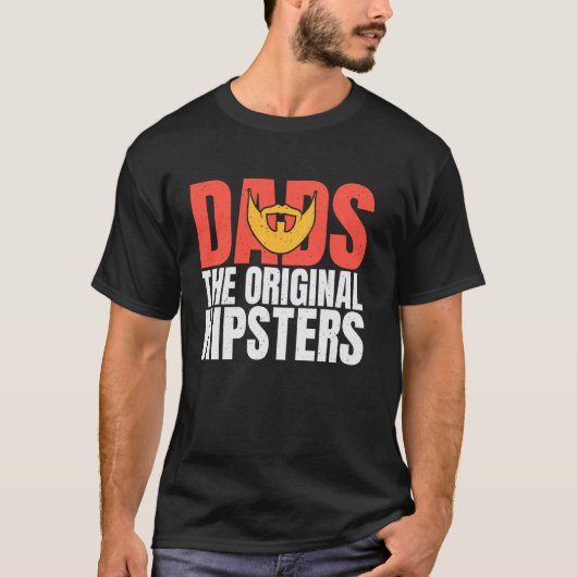 おやじはオリジナルヒップスター お父さん Tシャツ (正面)