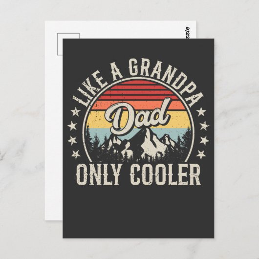 おやじ じいちゃんみたいで、でもかっこいい レトロ ポストカード (正面/裏面)