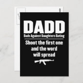 おやじ - 娘の彼氏に反対な面白いおやじ ポストカード (正面/裏面)