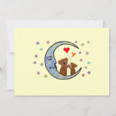 おやすみなさいのコアラの月のベビーシャワーInvitaton 招待状 (裏面)